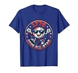 1776–2026 All-Star Patriotic Baseball Design T-Shirt, Men, Royal Blue, Medium
