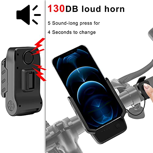 Tsuinz Bike Lights Front And Back Bike Light Bright Usb Rechargeable Bicycle Headlight And Taillight With Ipx4 Waterproof Mount 4 In 1 Bike Light Holder With Horn For Phone 4.0 To 6.5 Inches #TOP4