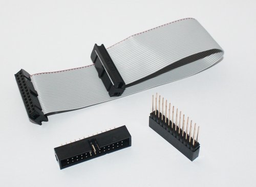 NKC Electronics GPIO Ribbon Cable for Raspberry Pi Set with 2x13 Stackable Header and 2x13 Box Header