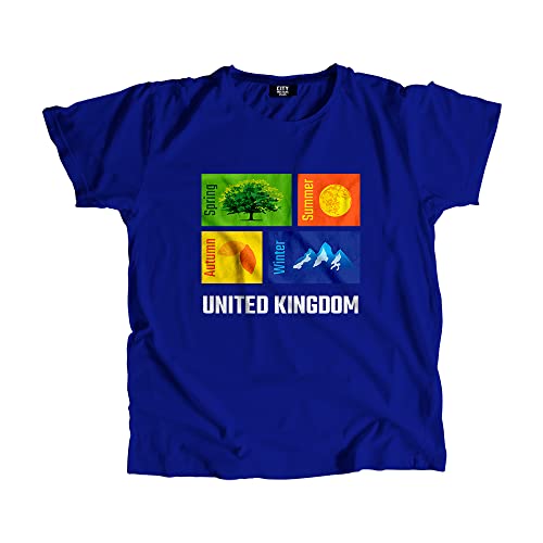 T-shirt Royaume-Uni unisexe bleu roi idéal pour vos sorties décontractées