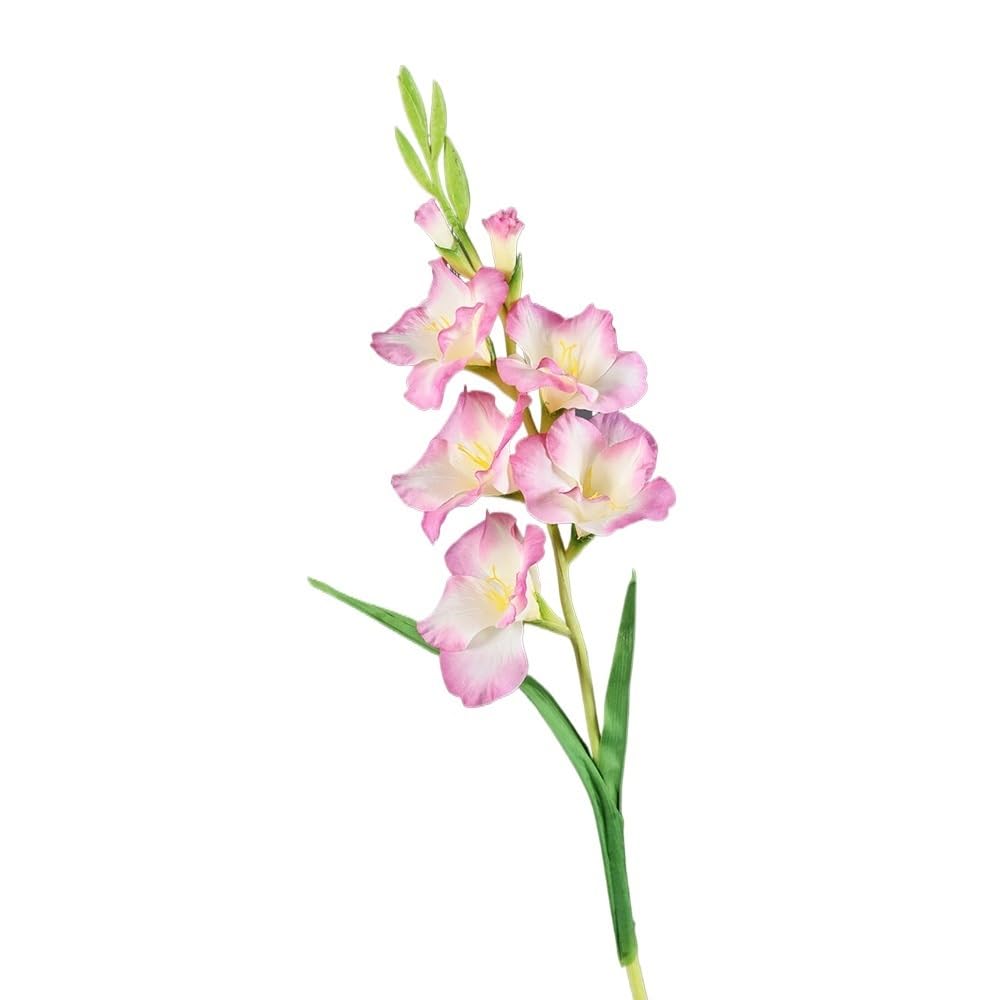 Huffa Yellowpurple Artificial Taro Gladiolus Flowers - Elegant Wedding And Living Room Floral Arrangement(Yellowpurple)