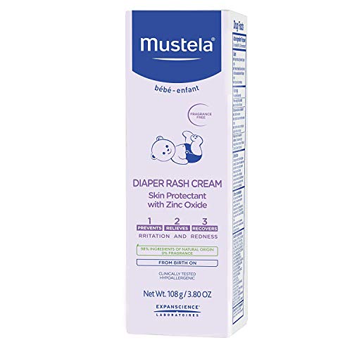 image for Mustela-Baby Diaper Rash Cream 123 - Skin Protectant with Zinc Oxide -