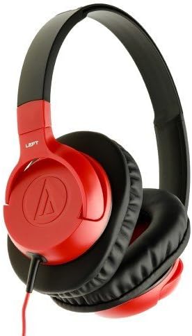 Audio-Technica ATH-AX1iSRD SonicFuel Over-Ear Headphones for Smartphones, Red