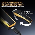 Beard Trimmer for Men, Rechargeable Men's Hair Trimmer & Clippers, Electric Grooming Kit for Beard, Face, Neck, Groin & Manscaping, Ideal Gift for Men - Image 5