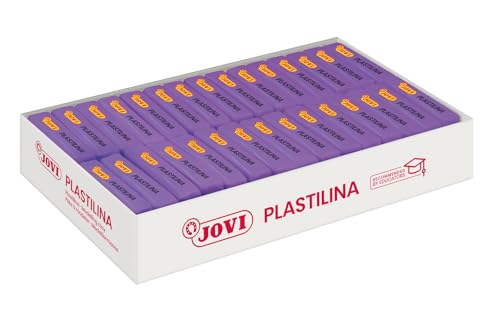 Jovi Caja de plastilina, 30 Pastillas 50 g, Color Lila (7014), 350 gramos
