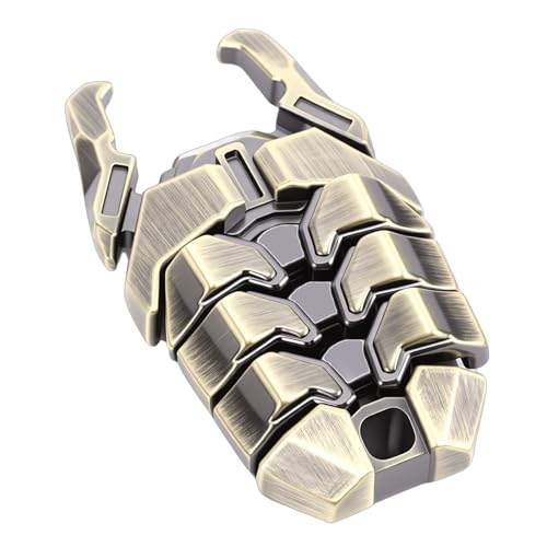 Fidget slider de metal con grabado egipcio y abridor premium de 3 botones para concentración