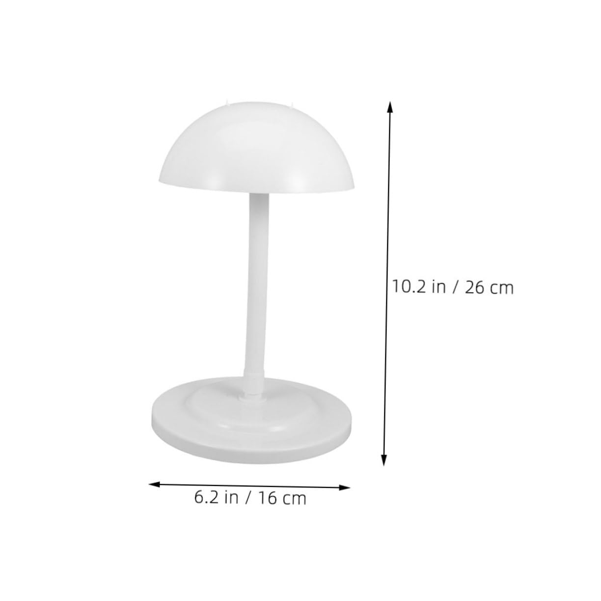 PartyKindom 1Pair Adjustable Height Wig Display Stand Hat Holder Durable Wig Support for Various Styles Compact Design for Stable Support for Wigs and Hats