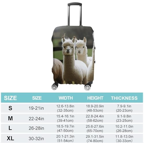 Alpaca Family Luggage Cover, Washable Elastic Suitcase Cover Protector Fit 18-32 Inch Luggage2