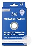 Rael Pimple Patches, Miracle Retinol Spot Cover - Korean Skincare, Hydrocolloid, Acne Spot Treatment Patch, Face Stickers, PM Advanced Treatment, Vegan & Cruelty Free (72 count)