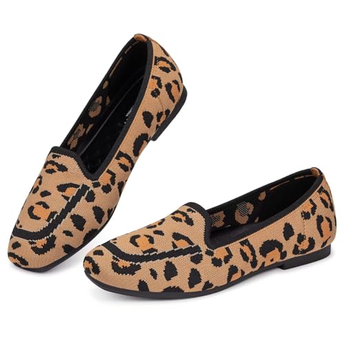 Image of Frank Mully Women's Loafer Flats Square Toe Comfortable Office Work Shoes, Cute Penny Loafer Slip On Walking Driving Shoes
