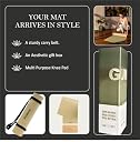 GURKHA 8mm Extra-Cushioned TPE Yoga Mat + Support Pad Combo| Carry Bag |Non-Slip Performance Mat for Yoga, Pilates, HIIT & Home Workouts | Joint support Combo for Men Women - Raw Earth | 6X2 + 2X1 ft gallery image