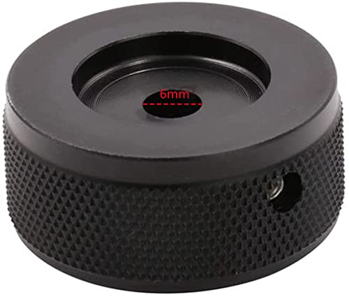 Szliyands 35 x 16 mm Solid All-Aluminum knob High-Precision CNC Machining Bile Amplifier Volume Potentiometer knob Cap (Black)