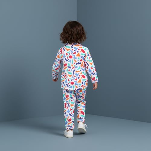 Image of CLAP Kids Cotton Printed Full Sleeves Night Suit