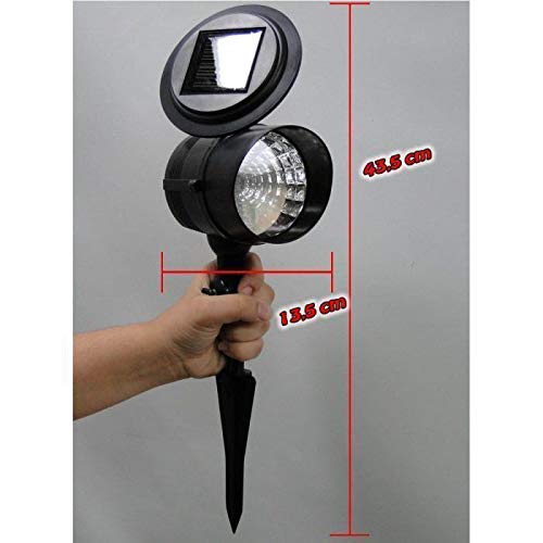 Luminária Solar Jardim GRANDE PVC Rígido Spot 1384 4 Leds