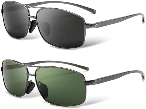 SUNGAIT Ultra Lightweight Rectangular Polarized Sunglasses UV400 Protection