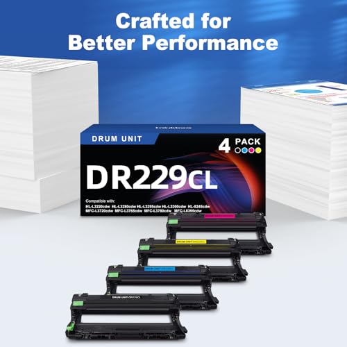 Image of DR229CL Drum Unit Compatible for Brother DR229CL DR-229CL Use with TN229XL | work with HL-L3220CDW L3280CDW L3295CDW L3300CDW MFC-L3720CDW L3780CDW L3765CDW L8395CDW Series Printer 4 Pack (Drum Only)