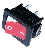 Interruptor conmutador de boton SPST ON-OFF 10A/250VAC 16A/12V Rojo/Blanco