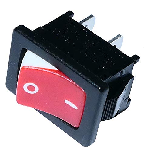 AERZETIX - Interrupteur - Commutateur - Contacteur - Bouton à Bascule -SPST - ON-OFF - 10A/250V 16A/12V - 2 positions - C10733