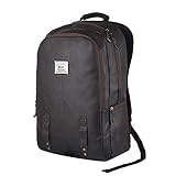 Gear Classic Anti Theft Faux Leather 18 inch 48 cms Brown Laptop Backpack (LBPCLSLTH0201)