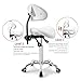 Kaleurrier Saddle Stool Rolling Swivel Height Adjustable with Wheels,Heavy Duty Anti-Fatigue Ergonomic Saddle Chair for Hair Beauty Salon Lab Dental Massage Office Home Kitchen (with Back, White)