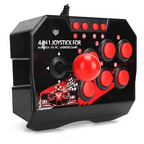 Sorandy Arcade Fight Stick, Universal Street Fighter Arcade Games Control, USB Cable Fighting Joystick Controller for Switch/PC/PS3 Cover