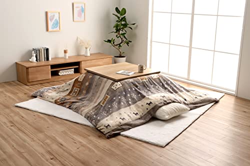 イケヒコ・コーポレーション こたつ 布団 カバー カルド 正方形 グレイ 約195×195cm 洗える ファスナー 北欧調 やわらか なめらか #1171980138060