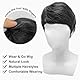 EUPSIIU Herren Perücke Herren Schwarz Kurz Haare Layered Wave Perücken mit Pony Cosplay Perücke Kostümparty Halloween Party Men Wigs Daily Wear Mottoparty Fasching 70er Jahre(Schwarz)