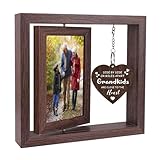 Picture of Boiveco Side by Side or Miles Apart Grandkids are Close to the Heart Picture Frame 4x6 First Time Grandparents Gifts, New Grandma and Grandpa Gifts, Thanksgiving Birthday Christmas Grandparents Day Gift