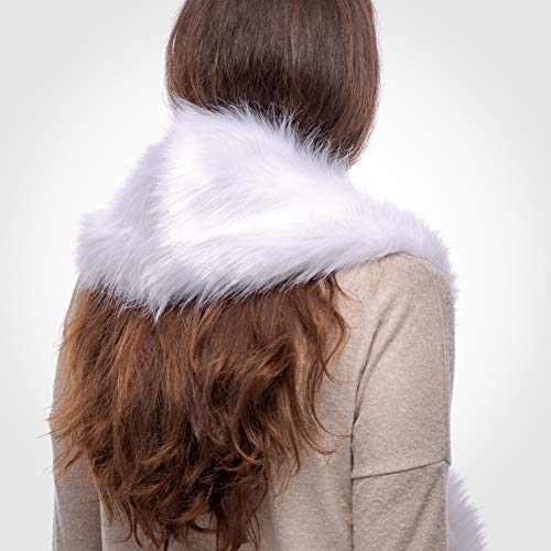 Futrzane Classic Shawl - Faux Fur Stoles Wraps for Women - Large Fake Fur Scarf3