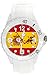 TAPORT® Montre à quartz en silicone blanc pour les fans de l'Espagne