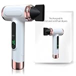Pro Rechargeable Travel Hair Dryer – 3 Speeds and 3 Temperatures Cordless Hairdryer, 15000 mAh Portable Hair Dryer with Digital Screen for Women Camping,