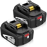 Dosctt 2X 18V 5A BL1850 Battery Compatible for Makita 18V 5000mAh BL1850B BL1860B BL1840 BL1845 BL1840B BL1830 with LED Indicator