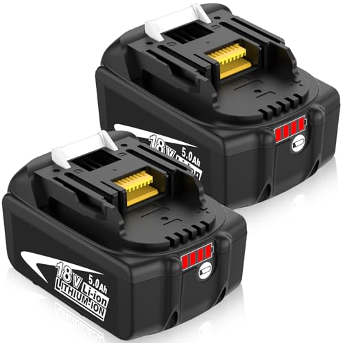 Dosctt 2X 18V BL1850 Battery Compatible for Makita 18V 5000mAh BL1850B BL1860B BL1840 BL1845 BL1840B BL1830 with LED Indicator