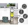 Rotho Albula Bioafvalbak 6l met deksel en handvat voor de keuken, Kunststof (PP) BPA-vrij, lichtgroen/antraciet, 6l (23.5 x 20.0 x 20.8 cm