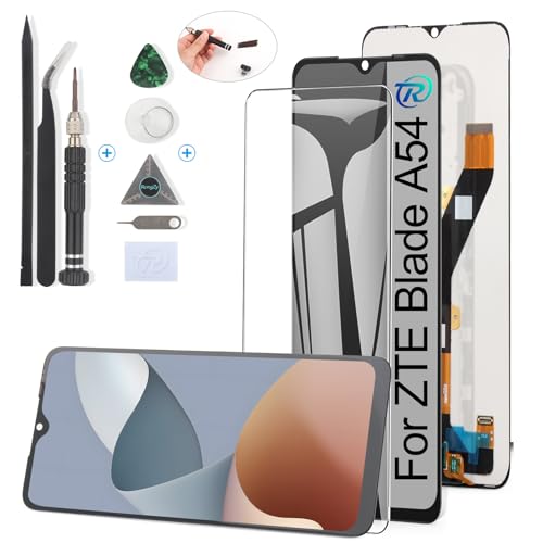 RongZy Pantalla para ZTE Blade A54/A34 Táctil LCD de Repuesto Ensamblaje Digitalizador Reemplazo para ZTE Blade A54/A34 con Herramientas de Reparación (Negro)