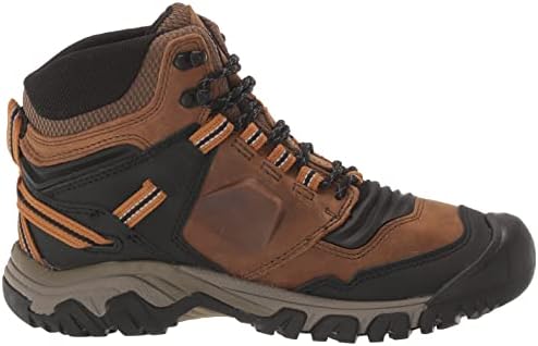 KEEN Men's Ridge Flex Mid Height Waterproof Hiking Boots, Bison/Golden Brown, 10 Wide | Image 5