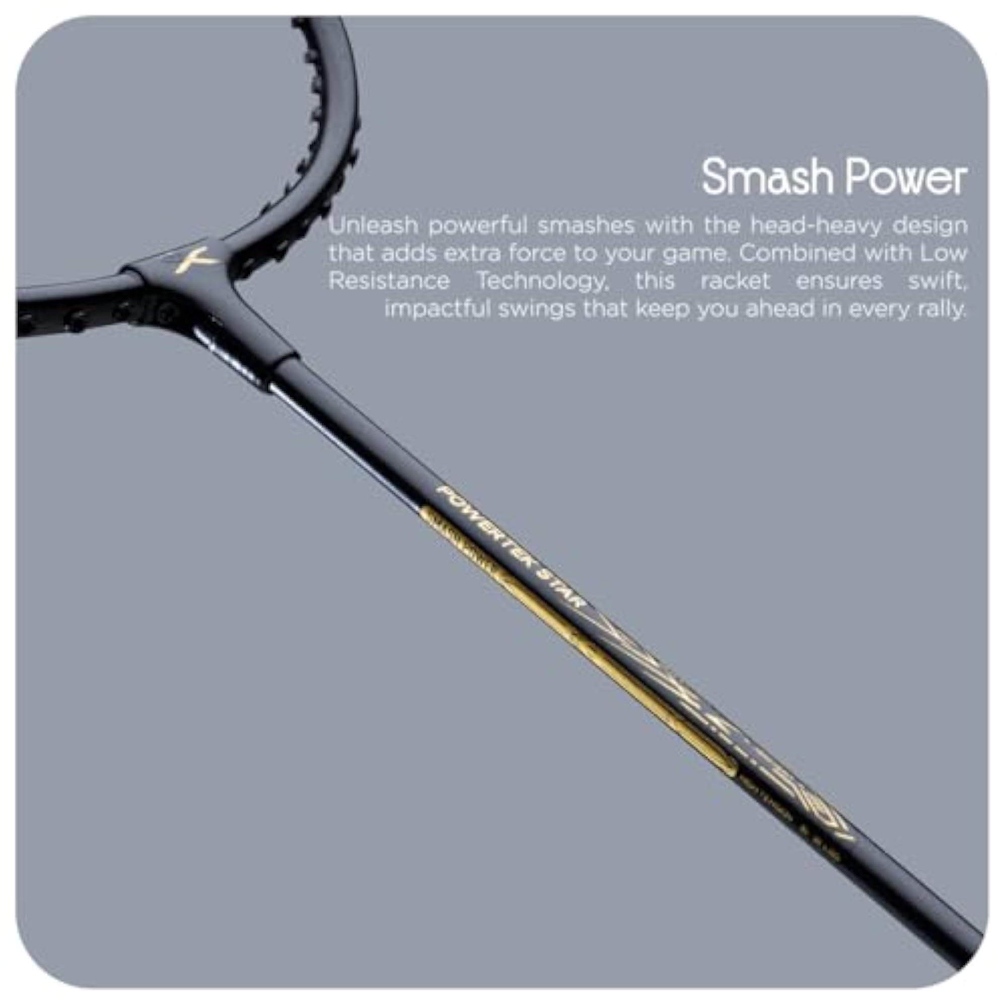 Powertek Star Badminton Racket Set with Full Cover