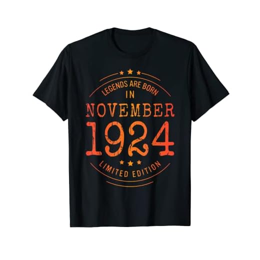 Cumpleaños Noviembre 1924 Edición Limitada Regalo Vintage Camiseta