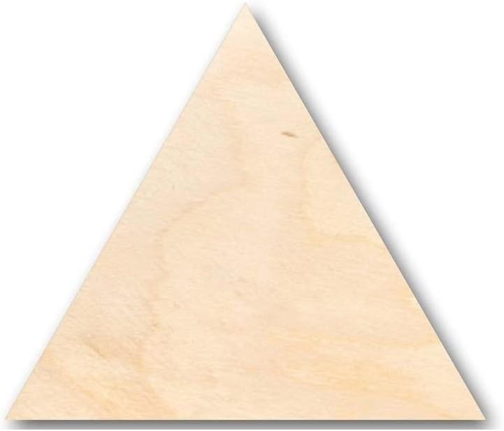 Unfinished Wood Triangle Shape Craft up to 46" DIY 12" / 1"