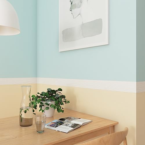 Lacheery 50Ft X 3In Silver White Wood Wallpaper Border Peel And Stick Wall Border Textured Wood Grain Mirror Border Peel And Stick Border Trim For Walls Bathroom Bedroom Living Room Decor Removable thumb #5