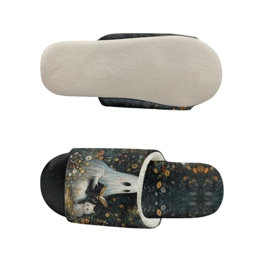 Fuzzy Open Toe Slippers for Women Breathable Bedroom Slippers 4.5-124