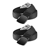 2 Stück GeldgüRtel Mit Geheimfach Und ReißVerschluss, Reise-SicherheitsgüRtel Mit ReißVerschluss Verstellbarer Nylon-TaillengüRtel Mit Kunststoffschnalle , 120cm, FüR Damen & Herren, Diebstahlschutz