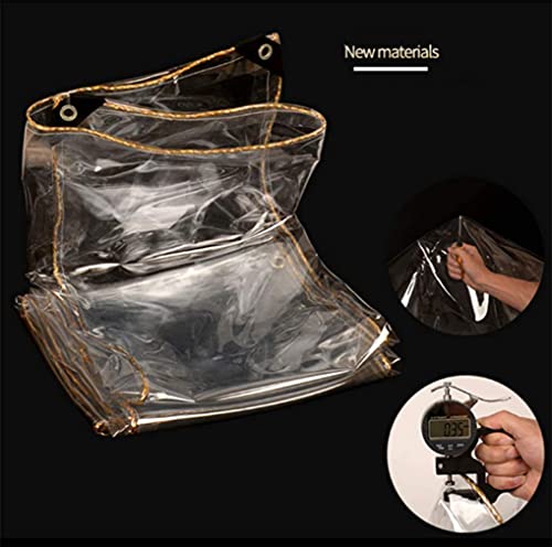Lona resistente a la intemperie impermeable y transparente de PVC con ojales duraderos 3