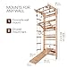 WEDANTA Wooden Swedish Ladder Wall Set – Kids Stall Bars for Exercise – Kids Gymnastic Wall Gym – Wood Gymnastics Playground – Gym for All Family Training Stretching Sport-3