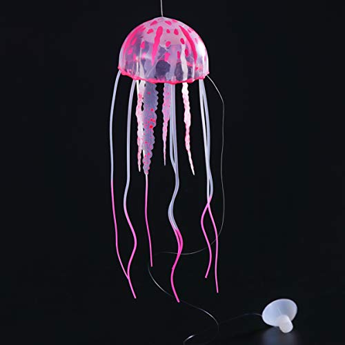 Ueetek 4Pcs Jellyfish Aquarium Glowing Artificial Jellyfish For Aquarium Fish Tank Aquarium Decoration(Green+Pink+Blue+Purple) #TOP5