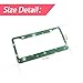 YALOK Bling Car License Plate Frame, Sparkly Rhinestone Stainless Steel License Plate Cover/Holder, Universal for Most Cars, SUVs, Vehicles with Screw Set, Auto Accessories for Women (Dark Green)