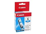 Material Original Canon BCI-6C - Cartucho de tinta para impresoras (Cian, Canon, BJC-8200, 8200 Photo; i560, 860, 865, 900D, 905D, 9100, 950, 960, 965, 990, 9900, 9950; PIXMA IP3000)
