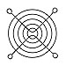 80mm Black Fan Grill / Guard