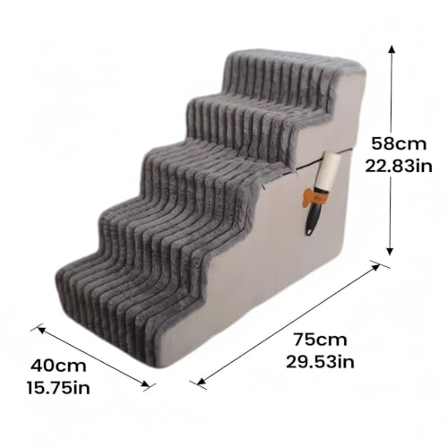Cama equilibrada para perros con escaleras para usar en balcón, terraza o jardín de casa 7