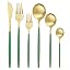 36Pcs Green Gold